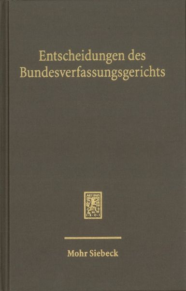Produktbild: Entscheidungen des Bundesverfassungsgerichts (BVerfGE)