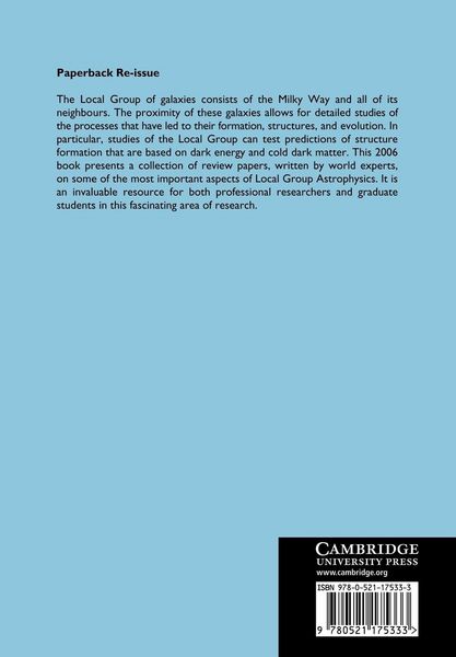 Produktbild: The Local Group as an Astrophysical Laboratory