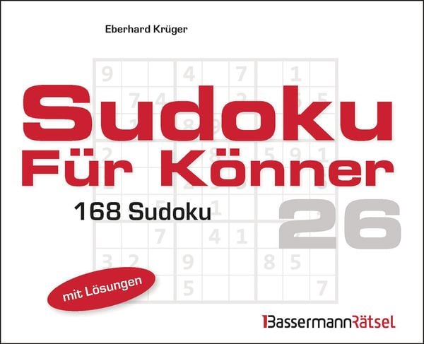 Sudoku für Könner 26, Taschenbuch von Eberhard Krüger, Bassermann, 9783809449775