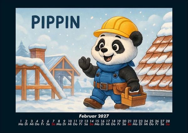 Produktbild: Pippin als Dachdecker-Azubi 2027 Fotokalender DIN A4