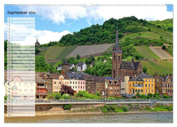 Produktbild: Von Lahnstein bis R&uuml;desheim - Am wundersch&ouml;nen Mittelrhein (Wandkalender 2026 DIN A2 quer), CALVENDO Monatskalender