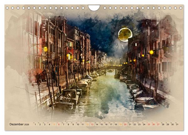 Produktbild: Venedig - ganz intim (Wandkalender 2026 DIN A4 quer), CALVENDO Monatskalender