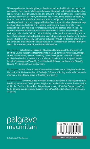 Produktbild: Disability and Social Theory