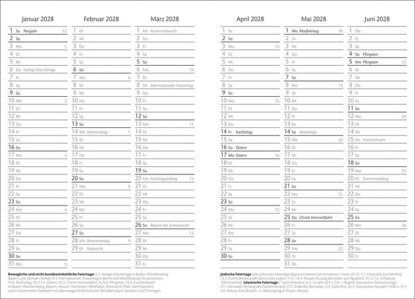 Produktbild: Kalenderbuch A7 gr&uuml;n 2027