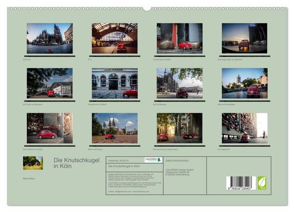 Produktbild: Die Knutschkugel in K&ouml;ln (hochwertiger Premium Wandkalender 2026 DIN A2 quer), Kunstdruck in Hochglanz