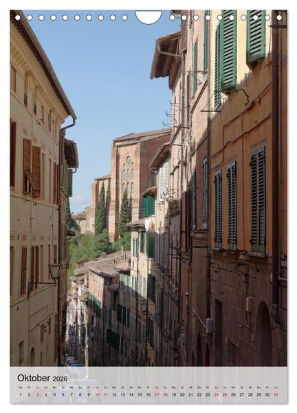 Produktbild: Siena - Die Toskana in Hochform (Wandkalender 2026 DIN A4 hoch), CALVENDO Monatskalender