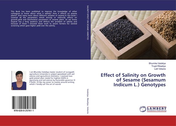 Produktbild: Effect of Salinity on Growth of Sesame (Sesamum Indicum L.) Genotypes