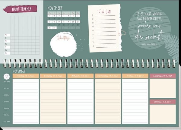 Produktbild: Tischkalender 2027 quer: Einatmen. Ausatmen. Sein.