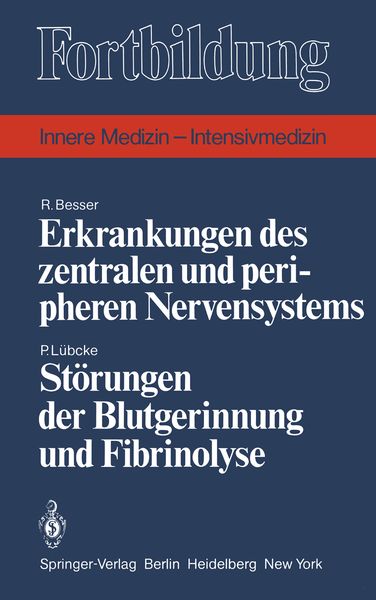 Produktbild: Erkrankungen des zentralen und peripheren Nervensystems / St&ouml;rungen der Blutgerinnung und Fibrinolyse