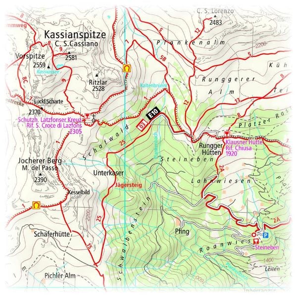 Produktbild: Brixen/Bressanone, Bassa Pusteria Wander/Radkarte