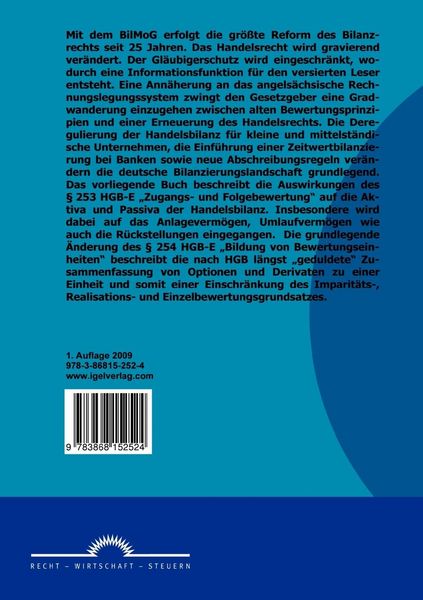 Produktbild: Auswirkungen des Bilanzmodernisierungsgesetzes (BilMoG) auf die Rechnungslegung im Handelsgesetzbuch