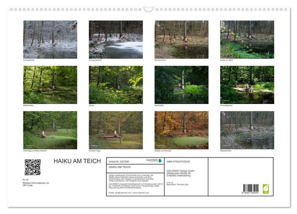 Produktbild: HAIKU AM TEICH (Wandkalender 2026 DIN A2 quer), CALVENDO Monatskalender