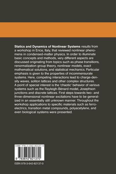 Produktbild: Statics and Dynamics of Nonlinear Systems