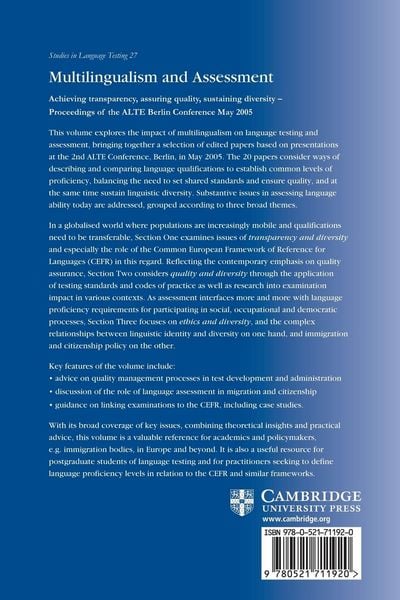 Produktbild: Multilingualism and Assessment
