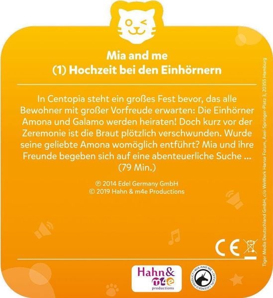 Produktbild: tigercard - Mia and me - Folge 1: Hochzeit bei den Einh&ouml;rnern