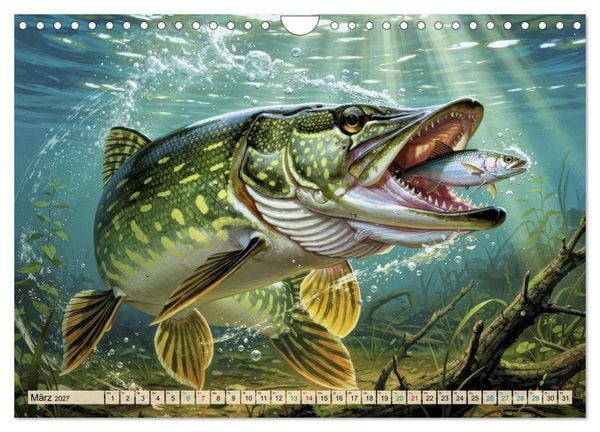 Produktbild: Talsperren - Raubfische (Wandkalender 2027 DIN A4 quer), CALVENDO Monatskalender