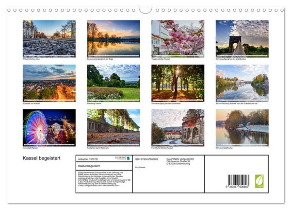 Produktbild: Kassel begeistert (Wandkalender 2026 DIN A3 quer), CALVENDO Monatskalender