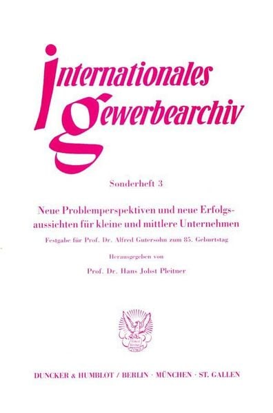 Produktbild: Neue Problemperspektiven und neue Erfolgsaussichten f&uuml;r kleine und mittlere Unternehmen.