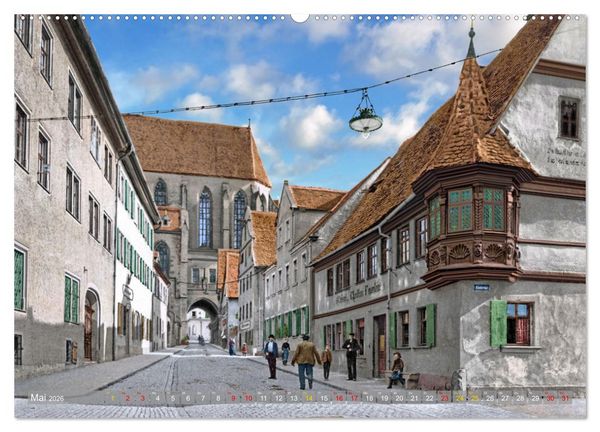 Produktbild: Rothenburg ob der Tauber um das Jahr 1900 &ndash; Fotos neu koloriert (hochwertiger Premium Wandkalender 2026 DIN A2 quer), Kunstdruck in Hochglanz