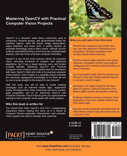 Produktbild: Mastering Opencv with Practical Computer Vision Projects