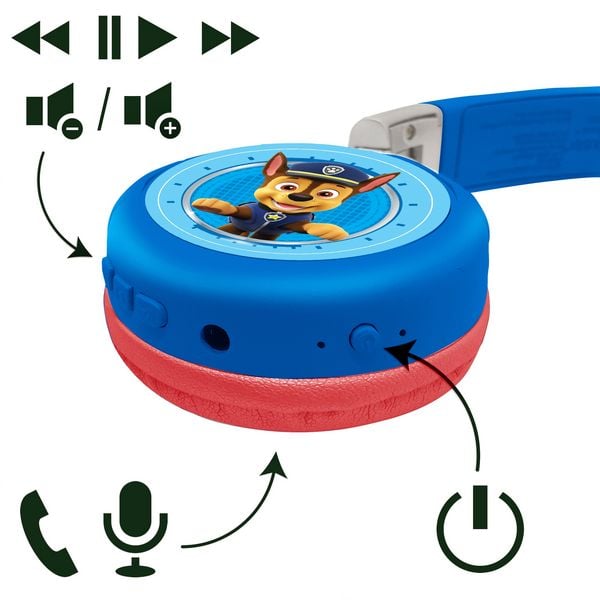 Produktbild: Paw Patrol 2 in 1 Bluetooth&reg; und kabelgebundener Kopfh&ouml;rer