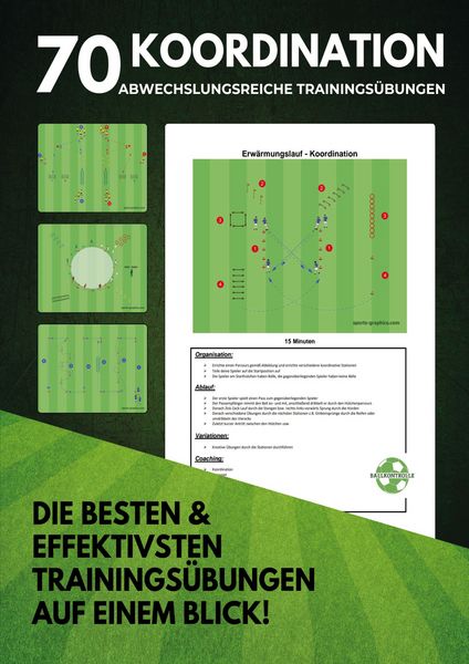 Produktbild: 70 abwechslungsreiche Koordinations&uuml;bungen f&uuml;r dein perfektes Fu&szlig;balltraining