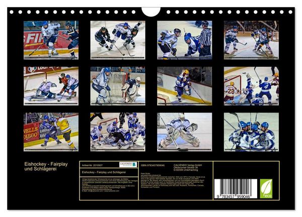 Produktbild: Eishockey - Fairplay und Schl&auml;gerei (Wandkalender 2026 DIN A4 quer), CALVENDO Monatskalender