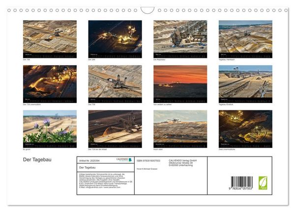 Produktbild: Der Tagebau (Wandkalender 2026 DIN A3 quer), CALVENDO Monatskalender