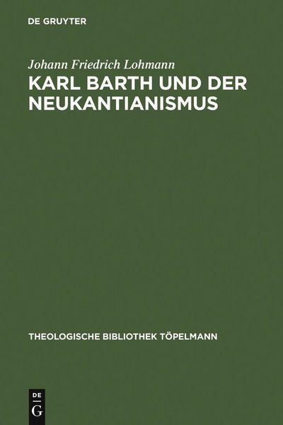 Produktbild: Karl Barth und der Neukantianismus