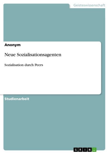 Produktbild: Neue Sozialisationsagenten