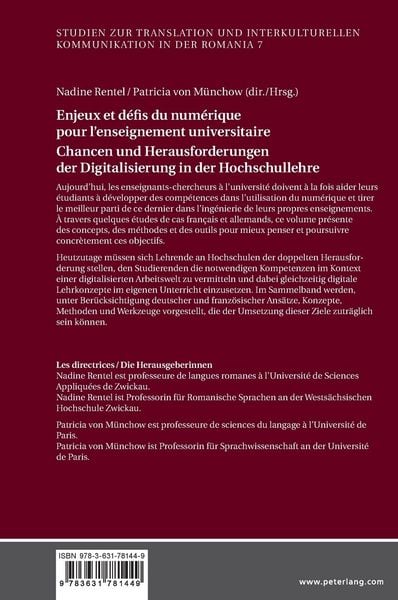 Produktbild: Enjeux et d&eacute;fis du num&eacute;rique pour l&rsquo;enseignement universitaire / Chancen und Herausforderungen der Digitalisierung in der Hochschullehre