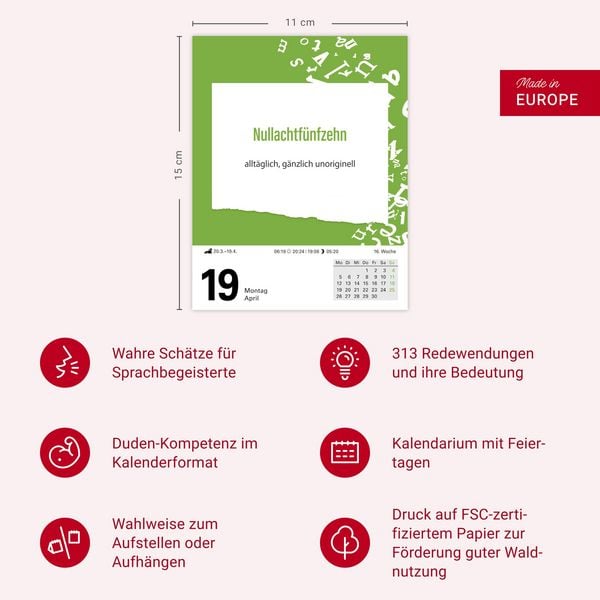 Produktbild: Duden Das Salz in der (Buchstaben-)Suppe Tagesabrei&szlig;kalender 2027 - Redewendungen und ihre Bedeutung