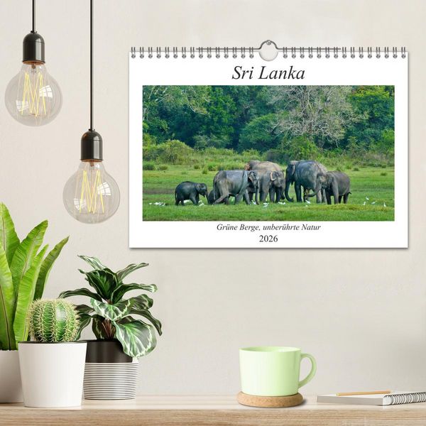 Produktbild: Sri Lanka, Gr&uuml;ne Berge - unber&uuml;hrte Natur (Wandkalender 2026 DIN A4 quer), CALVENDO Monatskalender