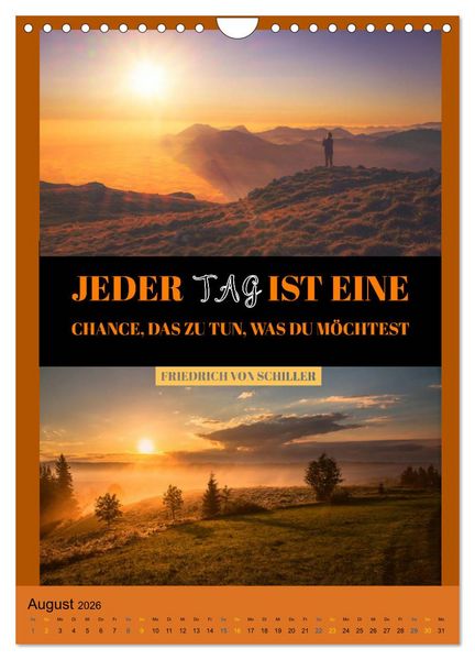 Produktbild: Aktiviere Deine Motivation Weisheiten und Spr&uuml;che (Wandkalender 2026 DIN A4 hoch), CALVENDO Monatskalender