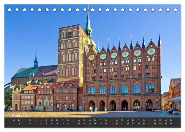 Produktbild: Stralsund. Das Tor zur Insel R&uuml;gen (Tischkalender 2026 DIN A5 quer), CALVENDO Monatskalender
