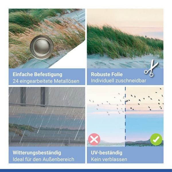 Produktbild: Balkon-Sichtschutz Mod. Nordseek&uuml;ste, UV- und witterungsbest&auml;ndig