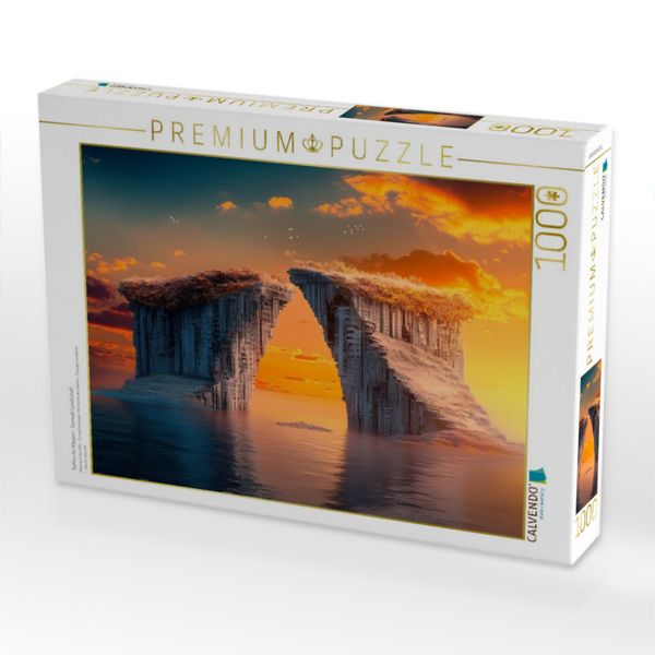 Produktbild: CALVENDO Puzzle Treffen der Klippen - Surreale Landschaft | 1000 Teile Lege-Gr&ouml;&szlig;e 64x48cm Foto-Puzzle f&uuml;r gl&uuml;ckliche Stunden