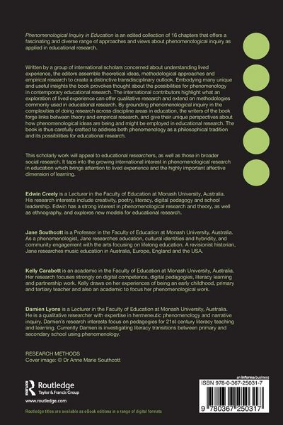 Produktbild: Phenomenological Inquiry in Education