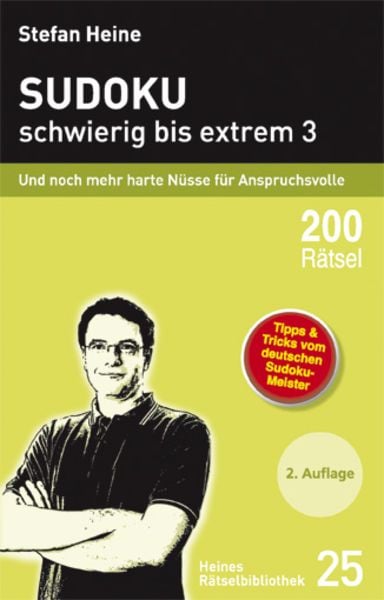 Sudoku - schwierig bis extrem 3, Taschenbuch von Stefan Heine, Verlag presse service, 978-3-939940-24-1