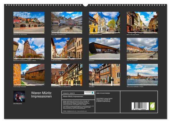 Produktbild: Waren M&uuml;ritz Impressionen (hochwertiger Premium Wandkalender 2026 DIN A2 quer), Kunstdruck in Hochglanz