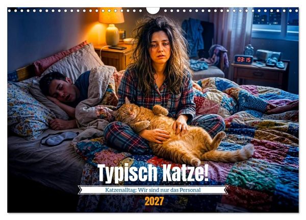 Produktbild: Typisch Katze! - Katzenalltag: Wir sind nur das Personal (Wandkalender 2027 DIN A3 quer), CALVENDO Monatskalender