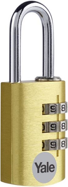 Produktbild: YALE YE3CB/20/121/1/GO Vorh&auml;ngeschloss 20mm Gold Zahlenschloss