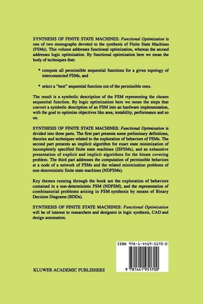 Produktbild: Synthesis of Finite State Machines