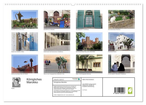 Produktbild: K&ouml;nigliches Marokko (hochwertiger Premium Wandkalender 2026 DIN A2 quer), Kunstdruck in Hochglanz