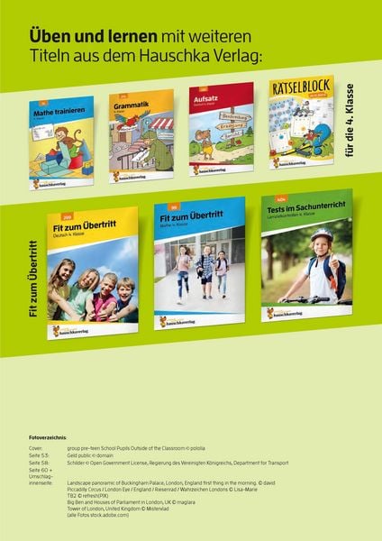 Produktbild: &Uuml;bungsheft Fit zum &Uuml;bertritt - Tests in Englisch 4. Klasse