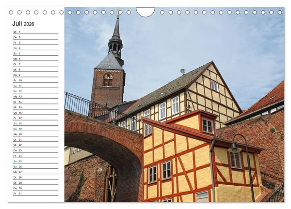 Produktbild: Tangerm&uuml;nde - Fachwerk- und Backsteinbauten-Stadt an der Elbe (Wandkalender 2026 DIN A4 quer), CALVENDO Monatskalender