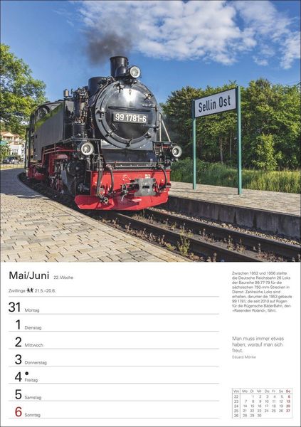 Produktbild: Eisenbahnen Wochenplaner 2027 - 53 faszinierende Fotografien
