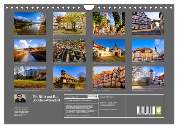Produktbild: Ein Blick auf Bad Sooden-Allendorf (Wandkalender 2027 DIN A4 quer), CALVENDO Monatskalender