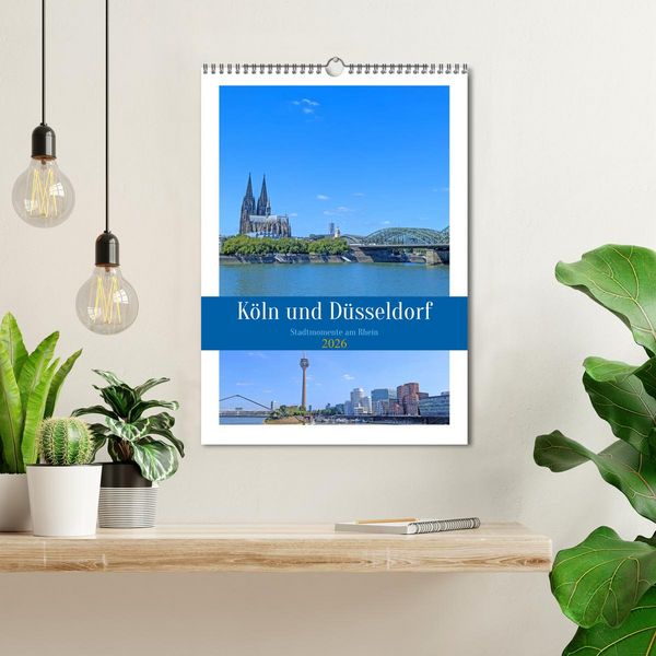 Produktbild: K&ouml;ln und D&uuml;sseldorf - Stadtmomente am Rhein (Wandkalender 2026 DIN A3 hoch), CALVENDO Monatskalender