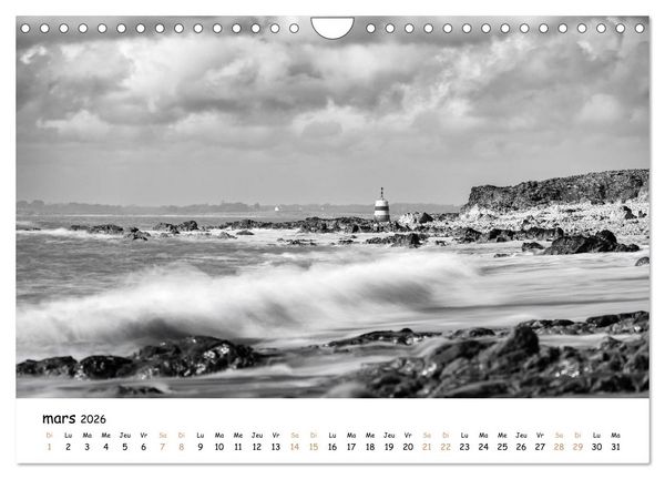 Produktbild: Terres de contraste &ndash; Une ann&eacute;e en monochrome (Calendrier mural 2026 DIN A4 vertical), CALVENDO calendrier mensuel